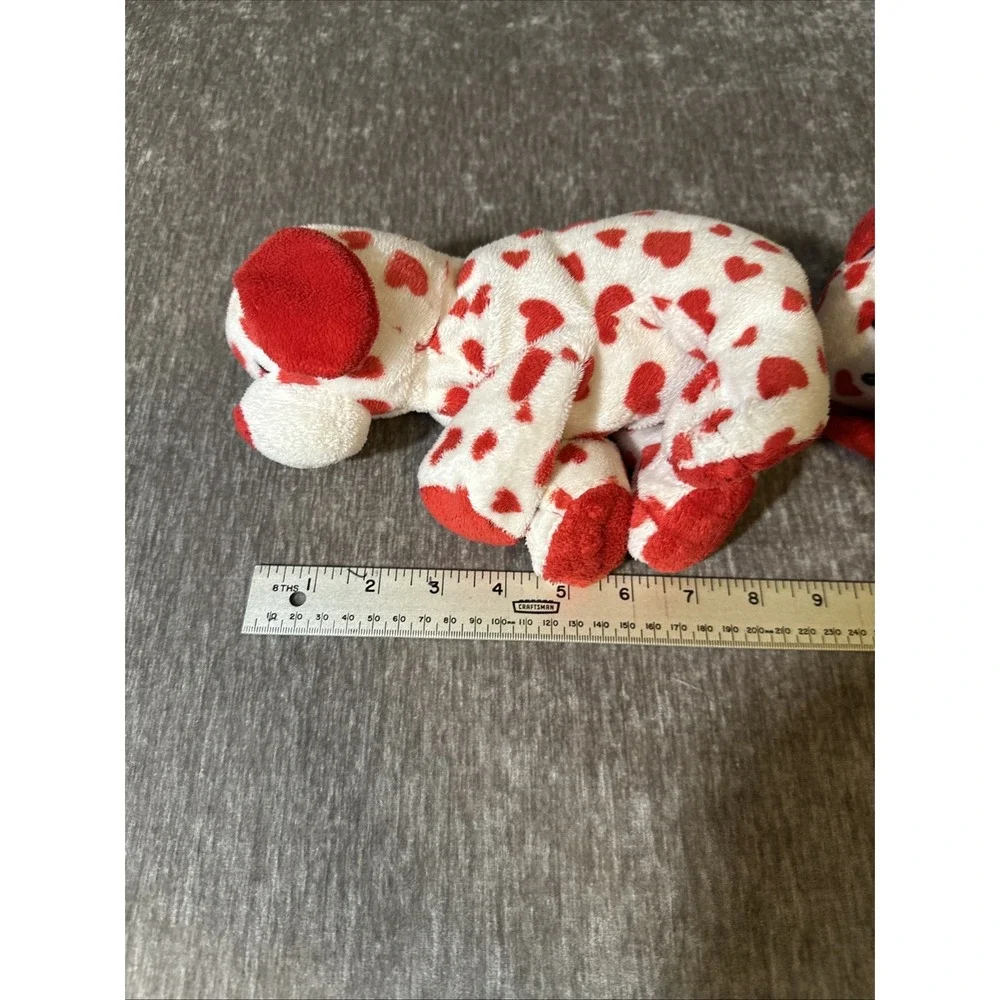 Ty 2010 Tylux Plush‎ Red Hearts Valentines Red Nose Dog Lot 2